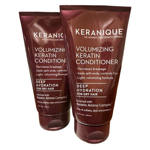 NEW Keranique Volumizing Keratin Conditioner 4.5 fl oz - 2 Pack - Picture 1 of 2